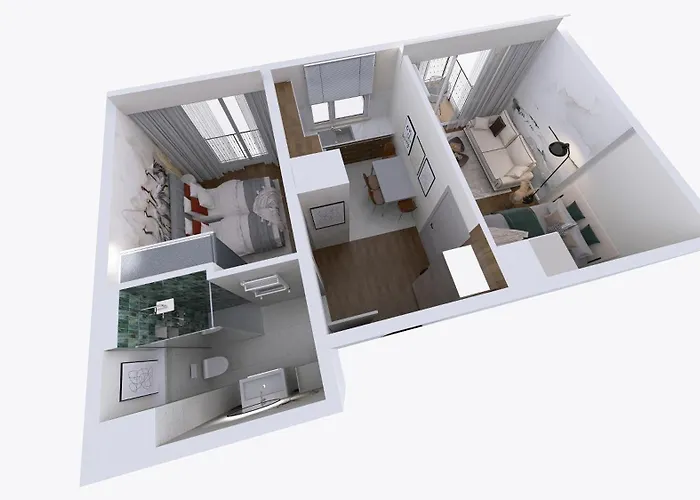 Appartement New #madalinskiego57 - Center, New Bulding, 2 Bedrooms, 2x Double Beds And A Fold-out Sofa, Separate Kitchen, Air Conditioning, Balcony, Underground Parking, Self Check In 24h, Internet, Netflix, Coffee Machine, Washing Machine,1 Km To The Railw *